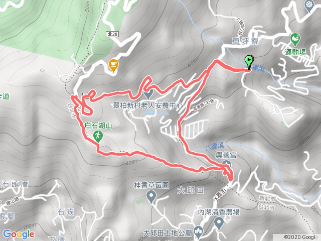 碧山-白石湖山-白石湖東峰-大邱田山-興善宮