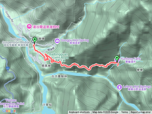 八通關雲龍瀑布步道預覽圖