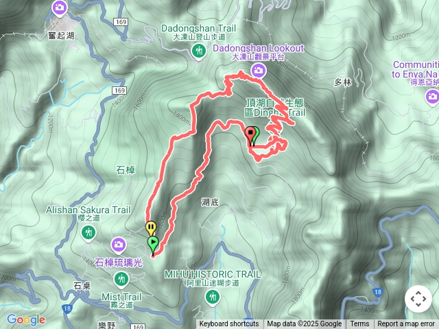 奮起湖大凍山霹靂山樂野山培仔桶林道龍珠石鐵達尼石峭壁雄峰防空洞