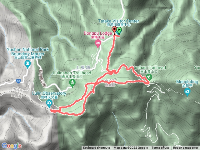塔塔加-鹿林前山-鹿林山-麒趾山-玉山登山口