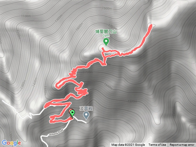 南投埔里仁愛_埔里六秀關刀山_凌霄殿來回路線