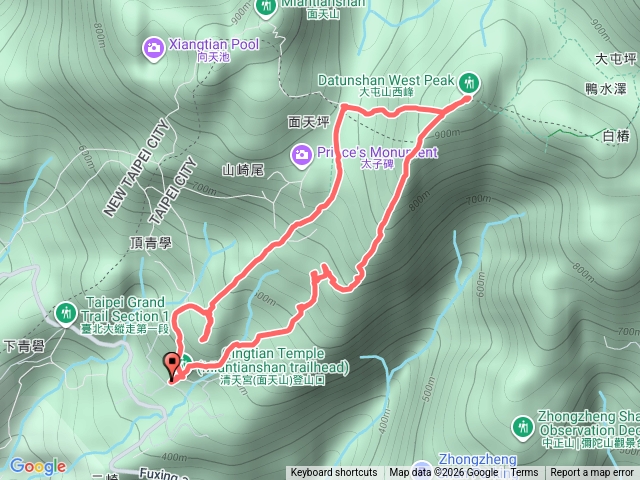 20260118清天宮-大屯西南稜左線-708高地-大屯山西南南峰市253-大屯山西南峰市252-大預覽圖