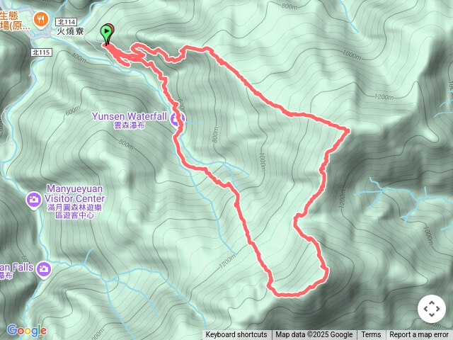 新北市雲森瀑布上卡保逐鹿山大O型