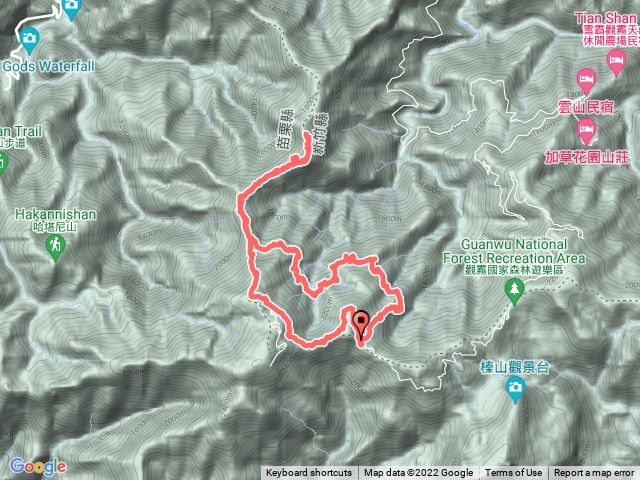 樂山林道-鹿坑山-南比林山-尤命神木O型