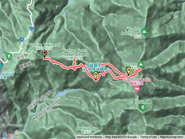 玉山前五峰之走三峰（前、西、主）