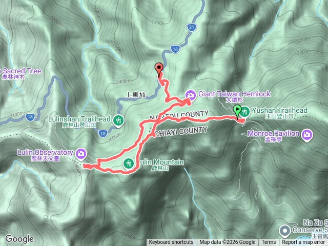 玉山登山口-麟趾山-鹿林山-鹿林前山預覽圖