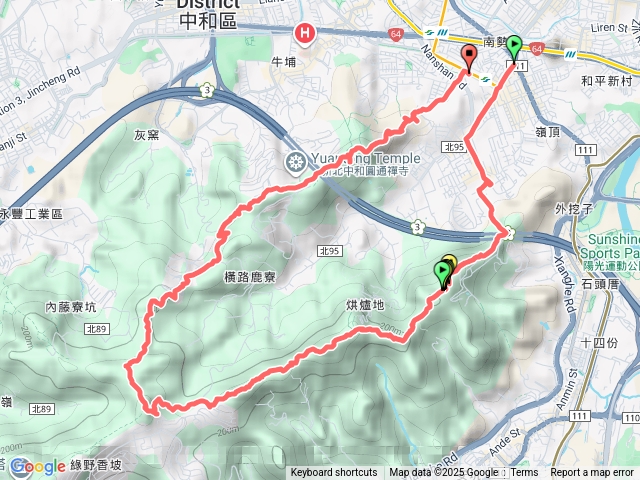 2025微笑山線大縱走尋寶集章任務微笑山線：【天上山系】烘爐地土地公段202510071432