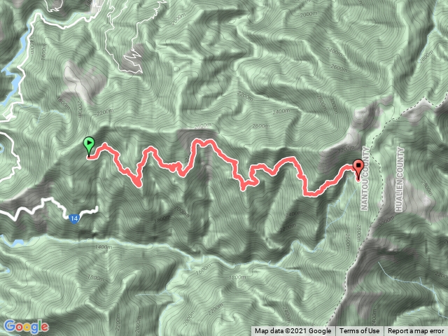 屯原登山口到天池山莊