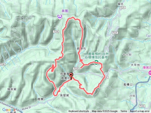 芎林:沙坑山、南何山南峰、南何山、田屋窩山、雞寮坑山、下橫坑山、茄苳窩山、小尾山O繞預覽圖