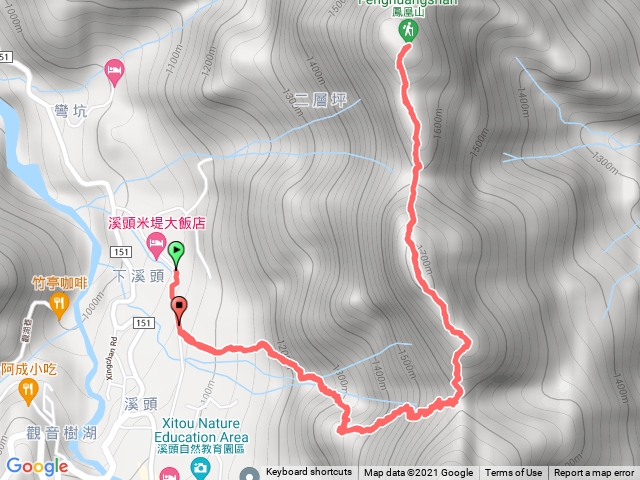 米堤新登山口鳳凰山原路來回