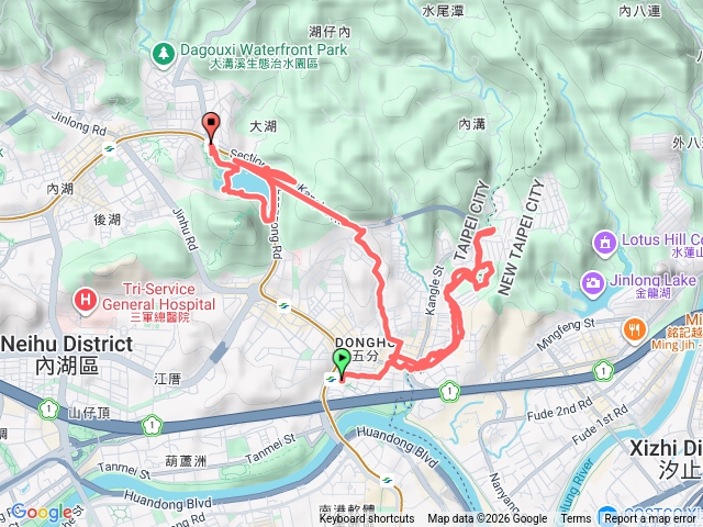 樂活公園內溝溪五分埤大湖公園