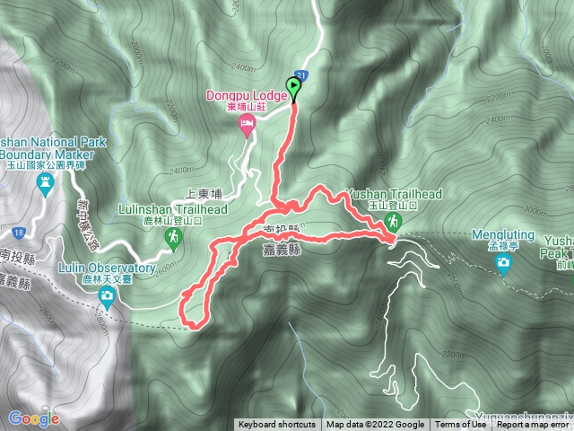 麟趾山，鹿林山路線