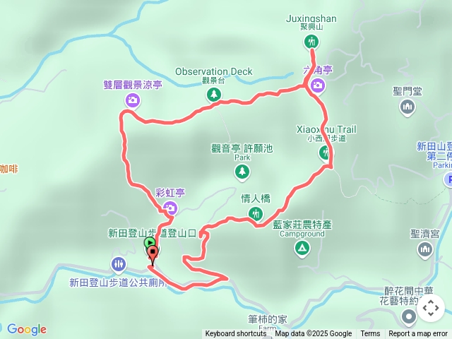 小百岳 聚興山 台中潭子區 新田登山步道-聚興山-觀鷹台情人橋-O繞