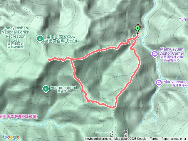 天徳巷，東眼山，啦卡山，天德巷
