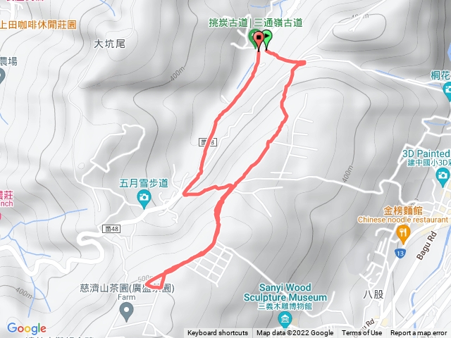 苗栗三義_苗48挑炭古道上慈濟茶園_O型路線