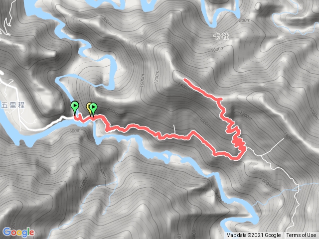 南投信義_丹大林道卡社山_孫海橋來回路線