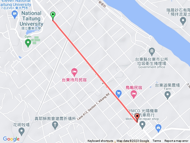 臺東大學to福德宮