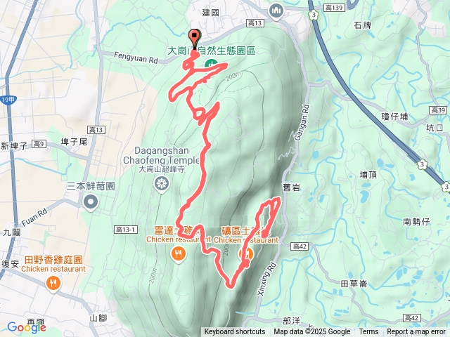 大岡山生態公園走後山朝元寺ㄧ線天