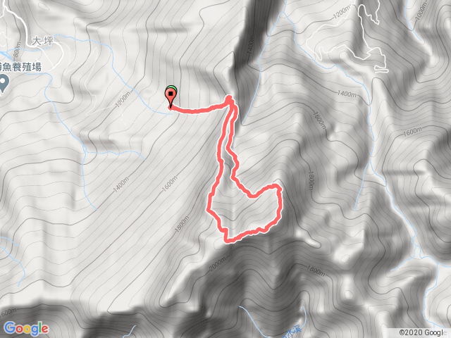 加里山大坪登山口上