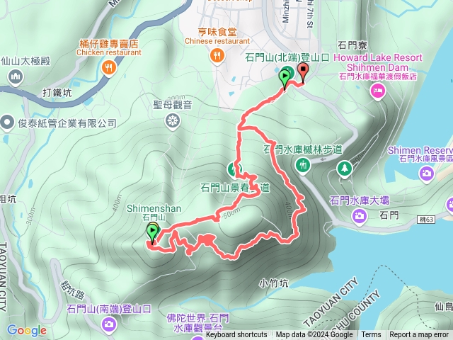 石門山北端景春步道環湖步道O型預覽圖