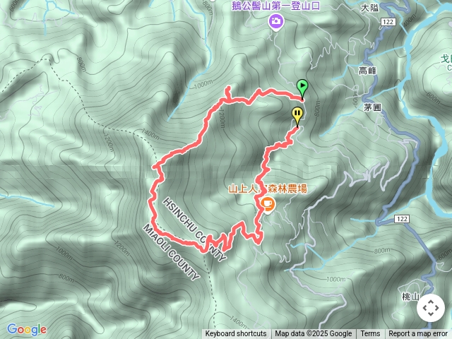 114/5/30-小百岳31鵝公髻山2刷（第二登山口-1鵝公髻山東北峰-2鵝公髻山主峰-習森風雨亭-3涼山-過溪1💥連體九芎奇木/連心瀑布-愛心瀑布-過溪2💥-斯卡嵐慕農場-水塔登山口）-搭車採桃趣