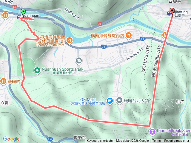 暖暖，四腳停縱走