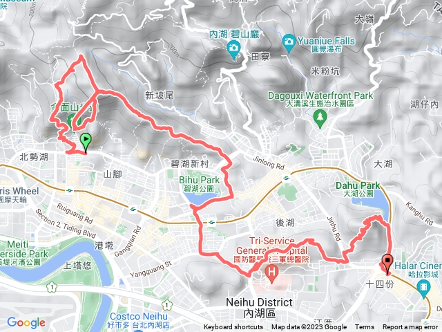 2023.09.17 金面山－西湖山－論劍山 - 剪刀石山－金面山－新坡尾山－碧湖山 - 灣仔山－白鷺鷥山