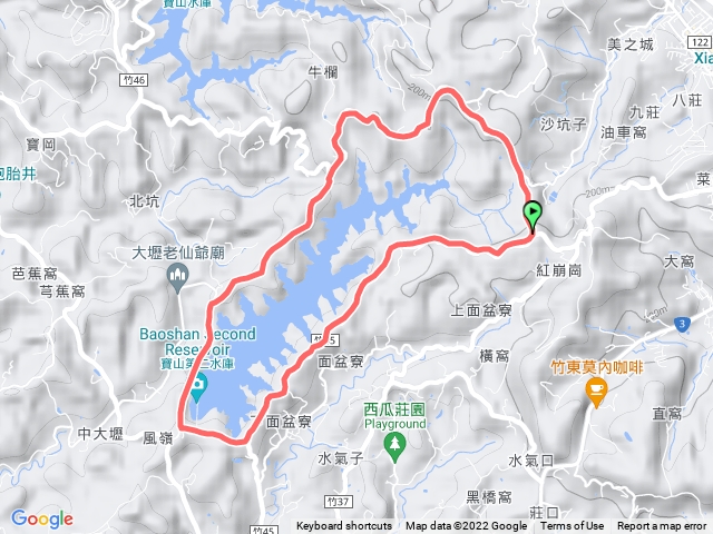 寶二水庫環湖單車路線（順時針）