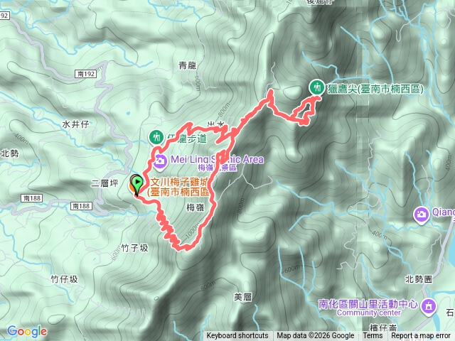 梅龍步道-竹子尖山-梅峰-獵鷹尖-伍龍步道（O形環繞）預覽圖