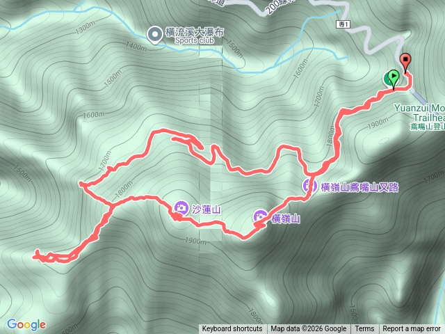 橫沙笛P型縱走預覽圖