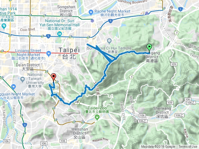 20191222臺北大縱走6_中華科技大學至捷運麟光站