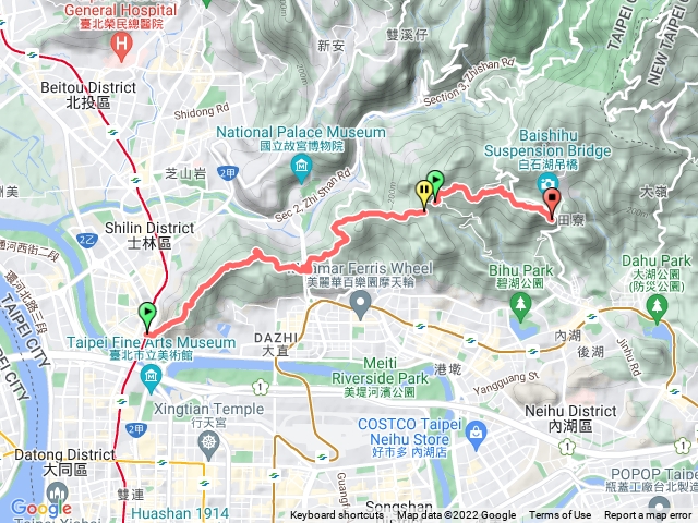 臺北大縱走第五段：捷運劍潭站至碧山巖（劍潭支線）