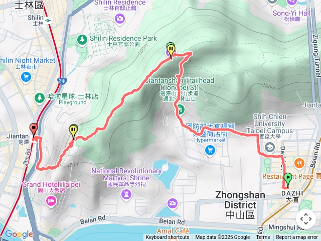 大直出發老地方平台劍潭下