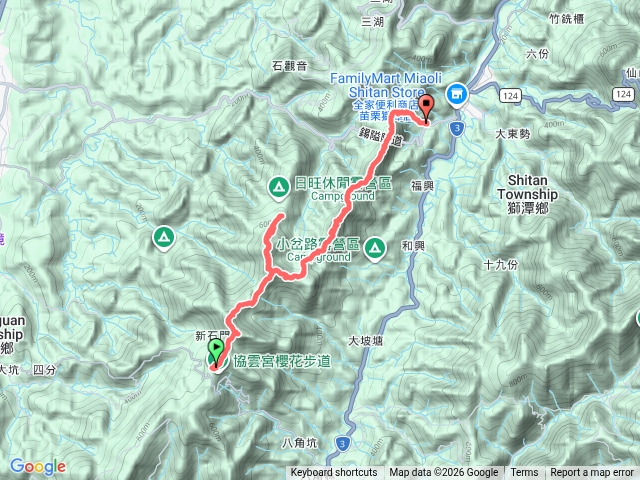 苗栗獅潭新石門山新田山銃庫山和興山錫隘古道縱走預覽圖