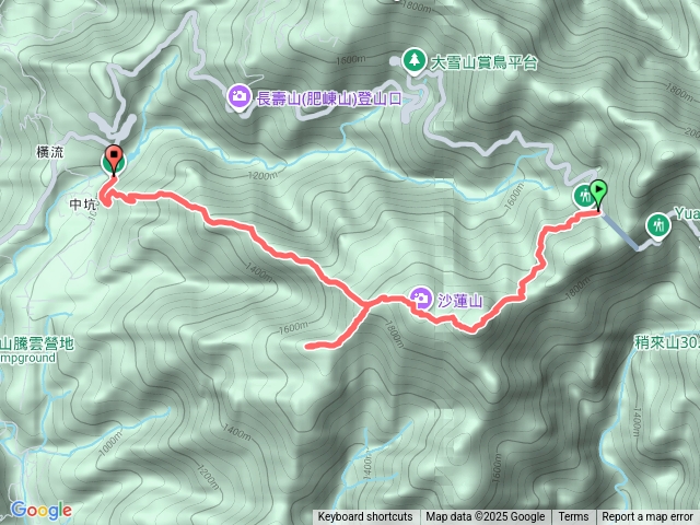 橫沙笛縱走預覽圖