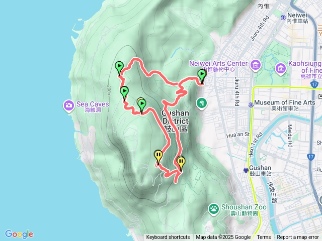 柴山百萬夜景路線圖