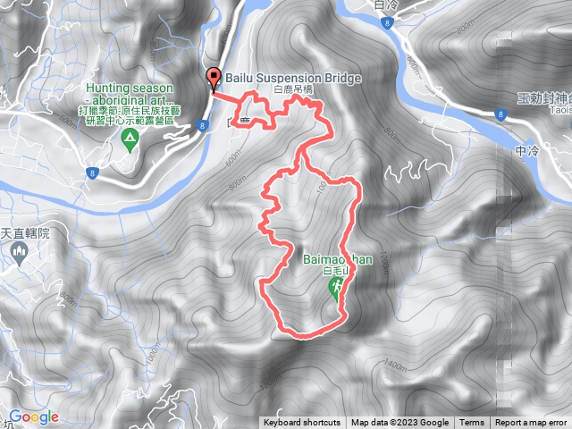 白毛山 (1450峰) O形縱走