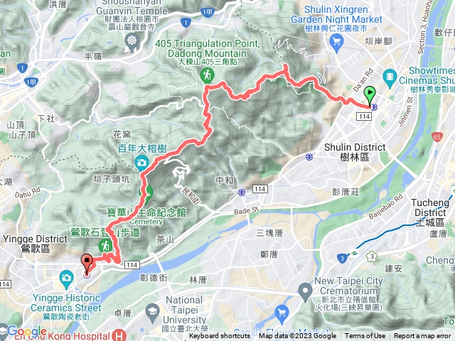 樹林車站-大棟山-鶯歌石-鶯歌車站