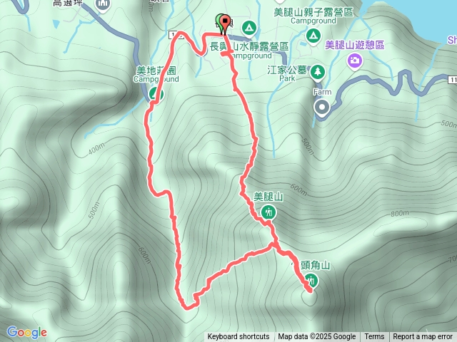 美腿山+竹頭角山O型路線