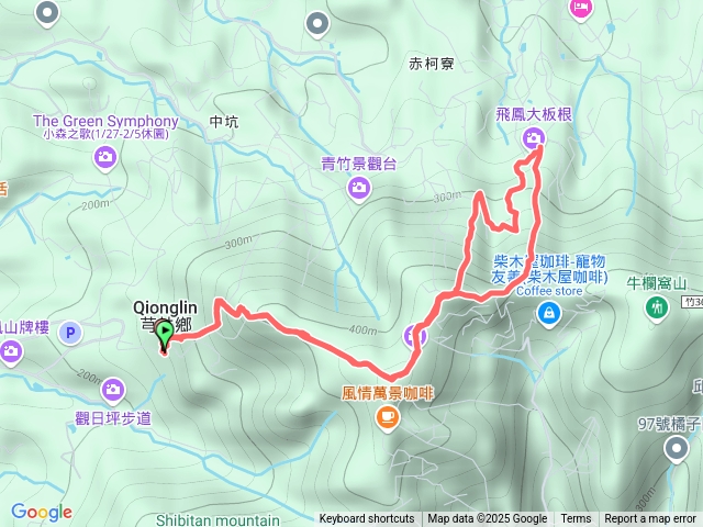 飛鳳山，中坑山，大小板根P型