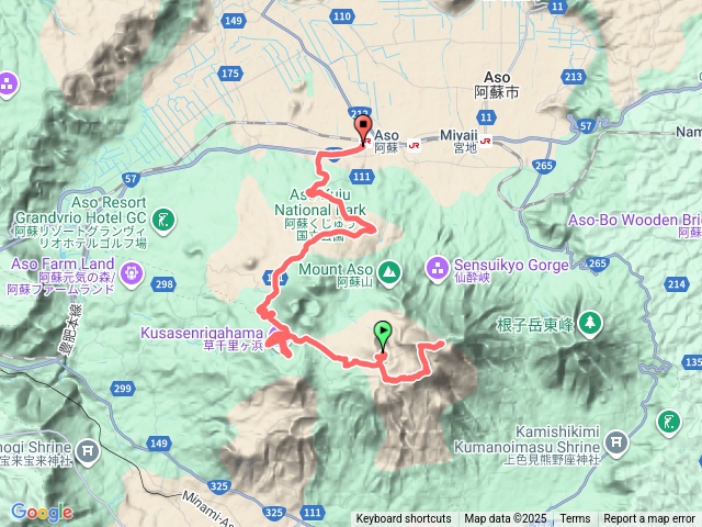 20251029阿蘇火山南岳、中岳、高岳健行-草千里騎行至牛排丼CoffeePlazaEAST