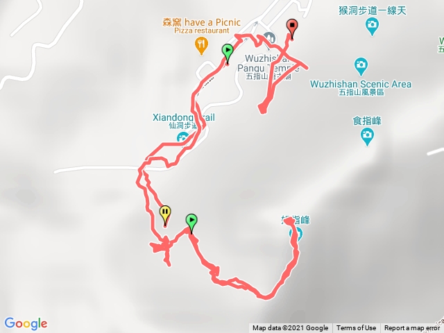 五指山（目的地：拇指峰）