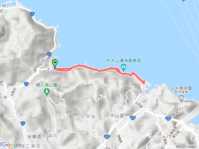 外木山情人湖濱海步道