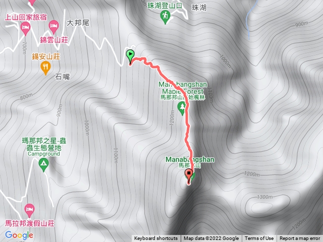 馬那邦山上湖到三角點