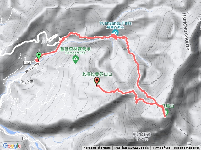 水田上內鳥嘴山下北得拉曼步道