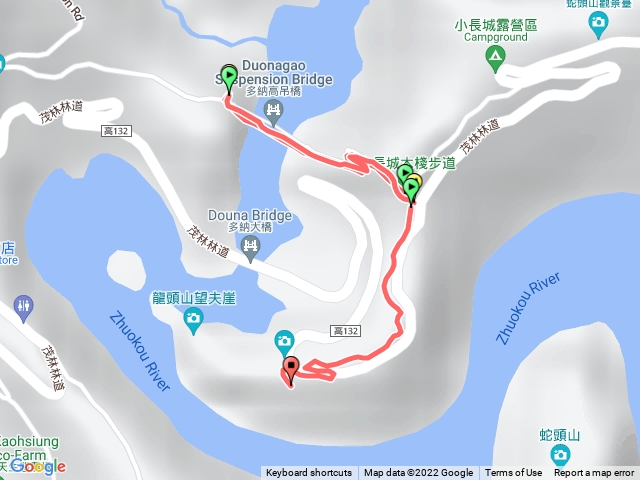 龍頭山停車場VS多納高吊橋