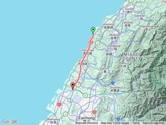 白沙屯-台中港車站