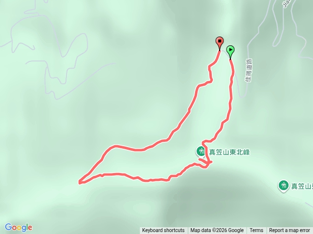 真笠東北峰真笠山