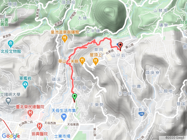 猴洞產業道路→半嶺→翠峰瀑布→天母古道