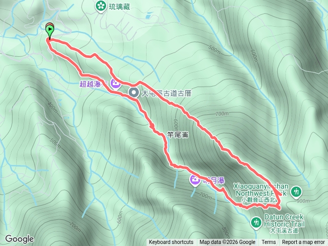 20260831竿尾崙古道-大屯溪古道O型